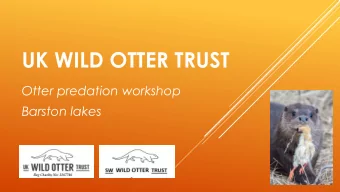 UK WILD OTTER TRUST  Otter predation workshop  Barston lakes  BACKGROUND:  UKWOT are primarily a