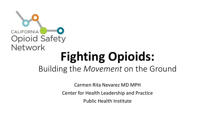 fighting opioids