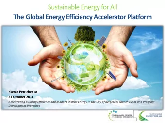 Sustainable Energy for All Sustainable Energy for All (SEforALL) is an international NGO headed by