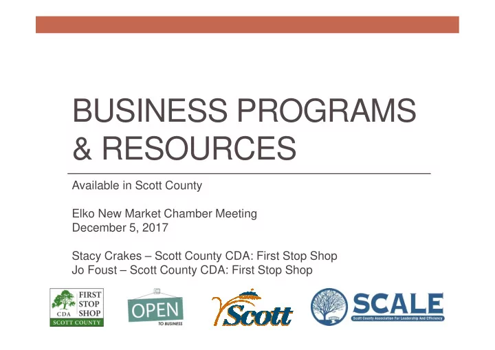 business programs resources