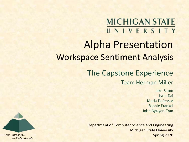 alpha presentation