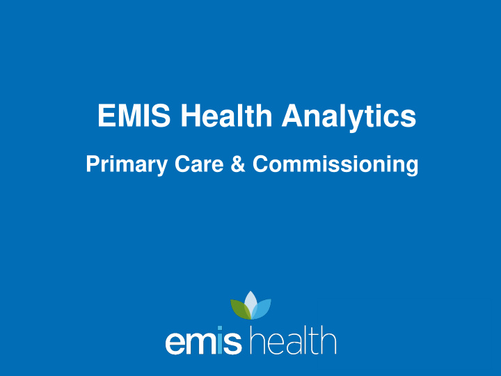 emis health analytics