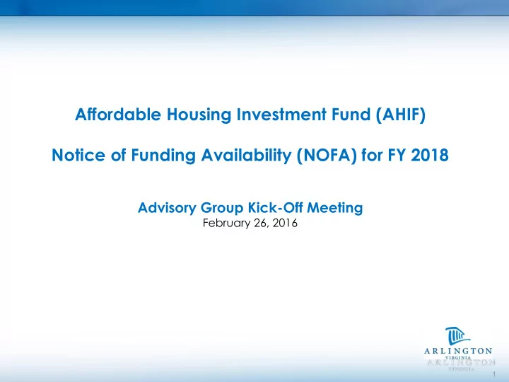 notice of funding availability nofa for fy 2018