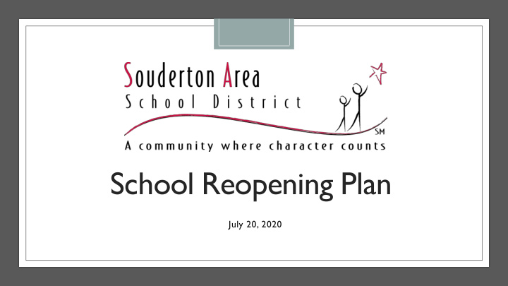 school reopening plan