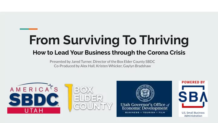 from surviving to thriving