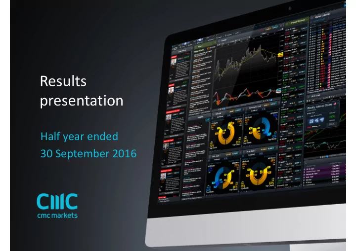 results presentation