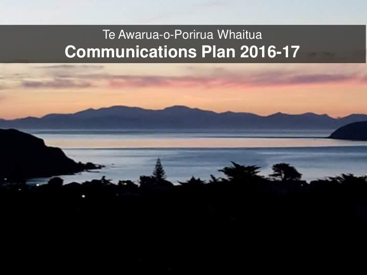 communications plan 2016 17