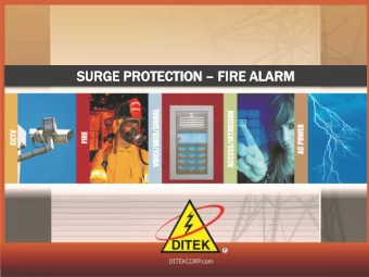 SURGE  GE PROTECT  TECTION ION  FI  FIRE ALARM  RM  1-800-753-2345  Technical Support: