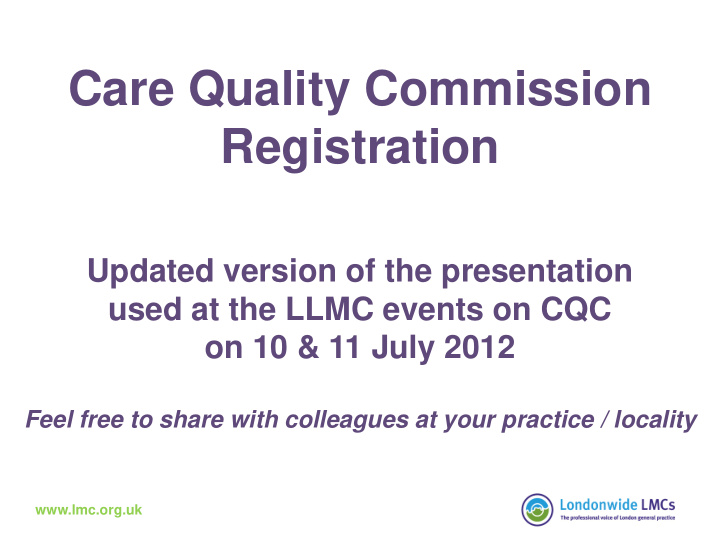 care quality commission registration