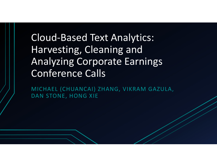 cloud based text analytics harvesting cleaning and