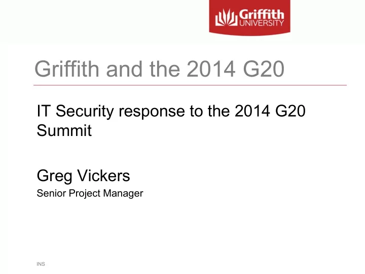 griffith and the 2014 g20
