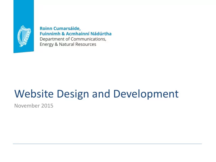 website design and development