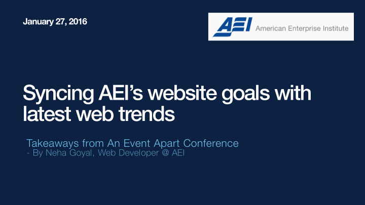 syncing aei s website goals with latest web trends