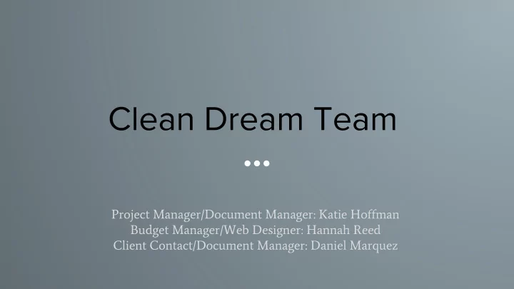 project manager document manager katie hoffman budget