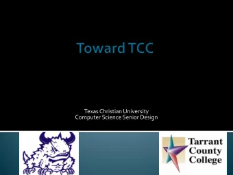 Texas Christian University  Computer Science Senior Design  Jose Segura  Matthew  Bauer  Web