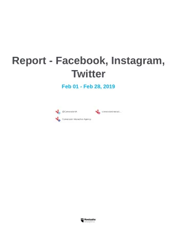 Report - Facebook, Instagram,  Twitter  Feb 01 - Feb 28, 2019  @ConversionIA  conversioninteract