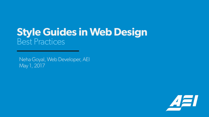style guides in web design