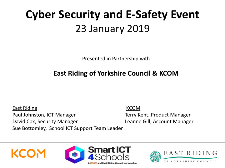 cyber security and e safety event
