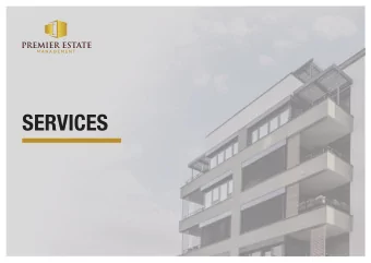 SERVICES  PREMIER ESTATE  Management  AREAS OF EXPERTISE SALES &amp; MARKETING SERVICES (1/2)