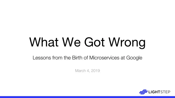 what we got wrong