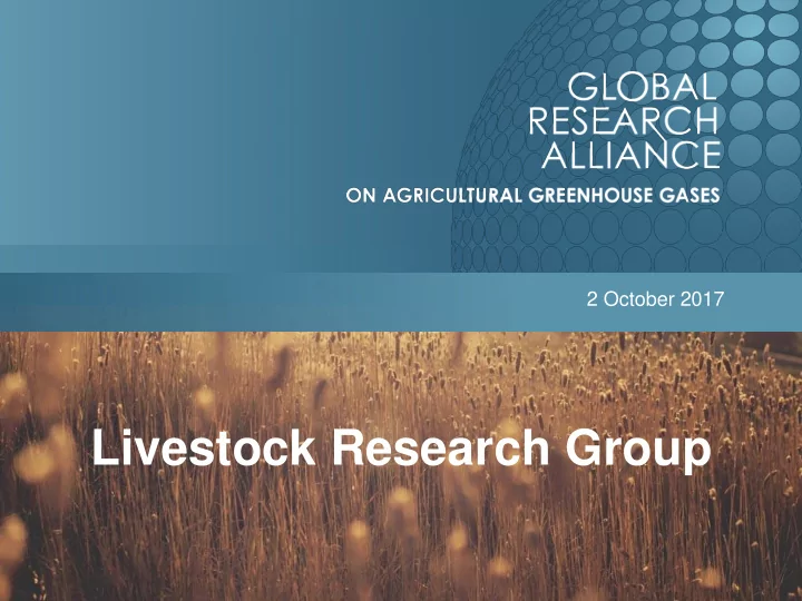 livestock research group why gra