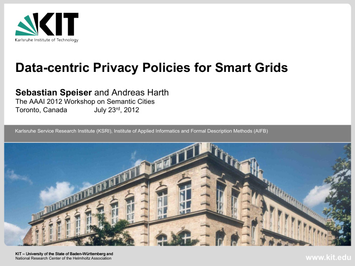 data centric privacy policies for smart grids