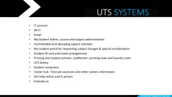 IT account      Wi Fi    Email    My Student Admin, course and subject administration