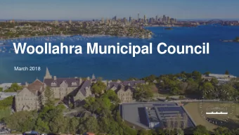 Woollahra Municipal Council  March 2018  Transition to Online  parking permits  March 2018  Some