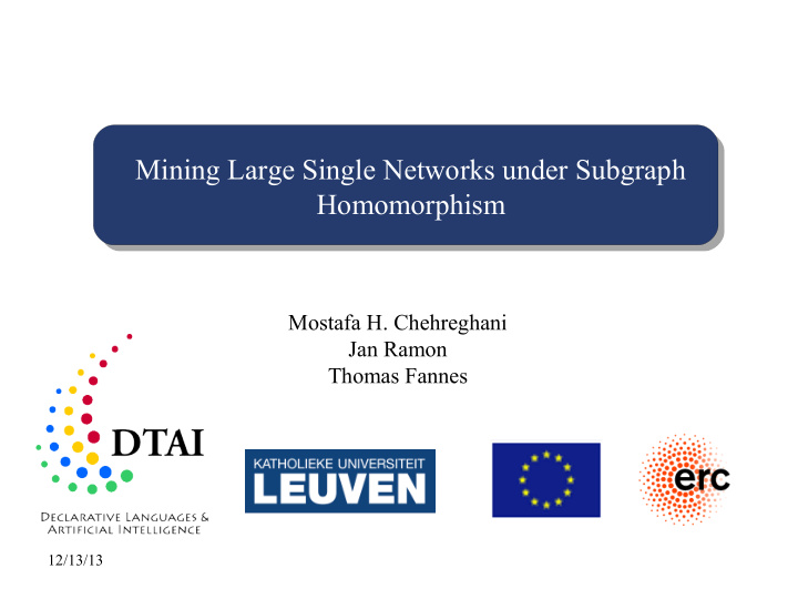 mining large single networks under subgraph mining large