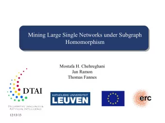 Mining Large Single Networks under Subgraph  Mining Large Single Networks under Subgraph