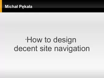 How to design  decent site navigation  About me  travelling  usability  Google fan