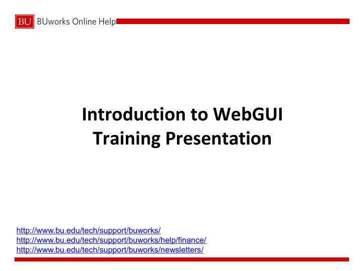 training presentation