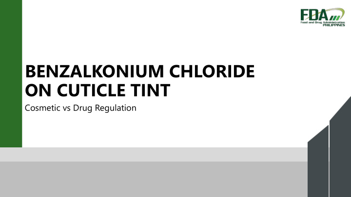 benzalkonium chloride on cuticle tint
