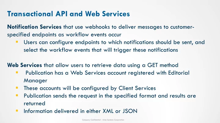 transactional api and web services