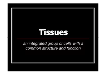 an integrated group of cells with a  common structure