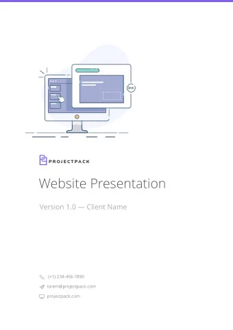 Website Presentation  Version 1.0  Client Name  (+1) 234-456-7890  lorem@projectpack.com