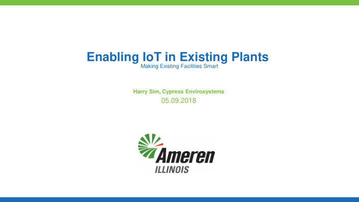 enabling iot in existing plants