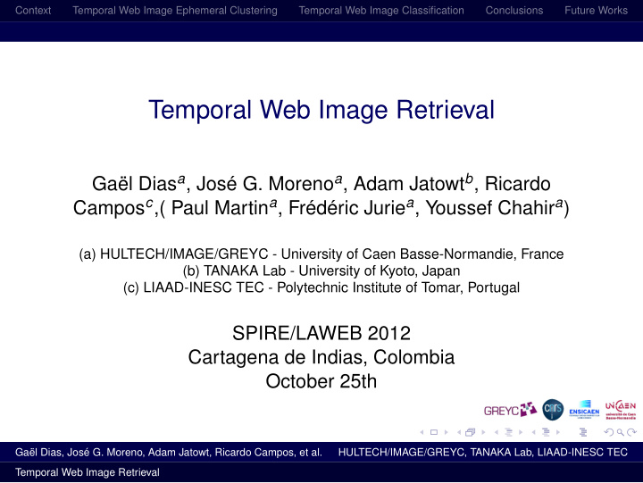 temporal web image retrieval
