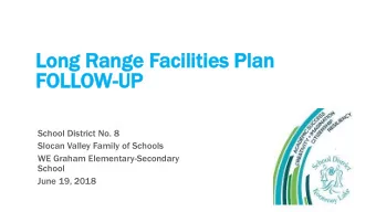 FOL  OLLOW-UP  UP  School District No. 8  Slocan Valley Family of Schools  WE Graham