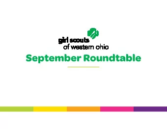 September Roundtable  Agenda  New Volunteer Support  Meet the Team  Its Never Too Late to be a