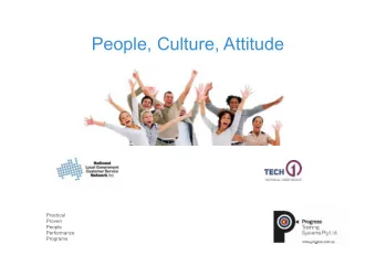 People, Culture, Attitude  Practical  Proven  People  Performance  Programs  Charles Darwin