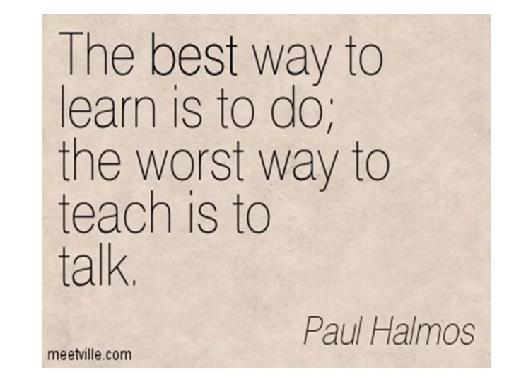 sshhh talk less teaching in the