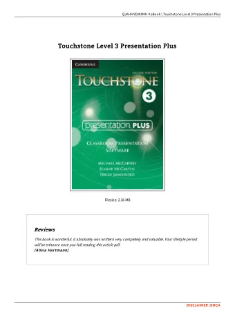 Touchstone Level 3 Presentation Plus  Touchstone Level 3 Presentation Plus  Filesize: 2.36 MB