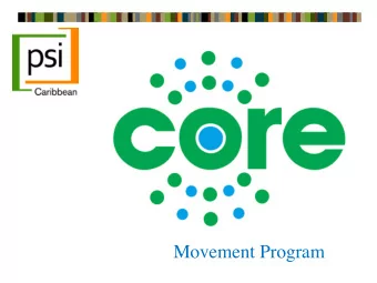 Movement Program  Non-Communicable Disease (NCD)  Prevention Program- Trinidad and Tobago  page 2