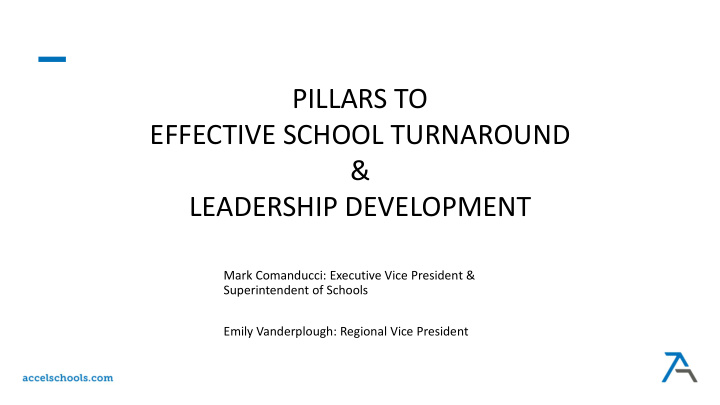 effective school turnaround