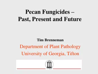 Pecan Fungicides   Past, Present and Future  Tim Brenneman  Department of Plant Pathology