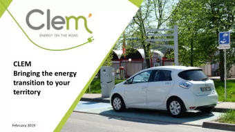 transition to your  territory  February 2019  1  Energy transition and e-mobility  Transportation,