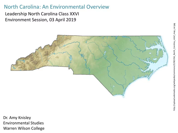 north carolina an environmental overview