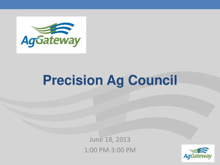 precision ag council