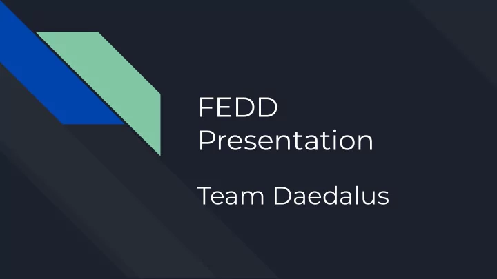 fedd presentation